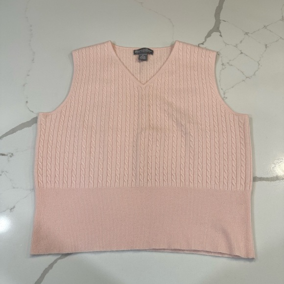 Grayson and Dunn Pink Cashmere Sweater Vest - Picture 1 of 5